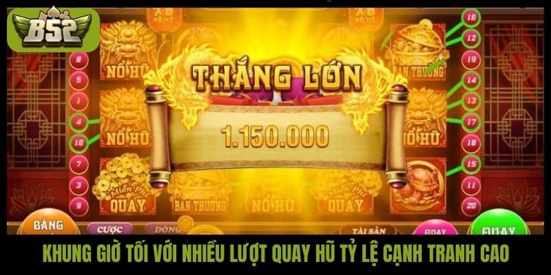 Khung giờ tối với nhiều lượt quay hũ tỷ lệ cạnh tranh cao